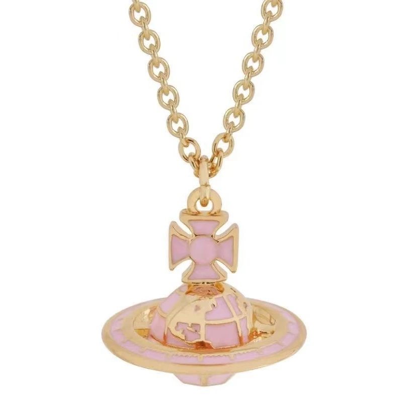 Vivienne Westwood Pink Orb Pendant Necklace