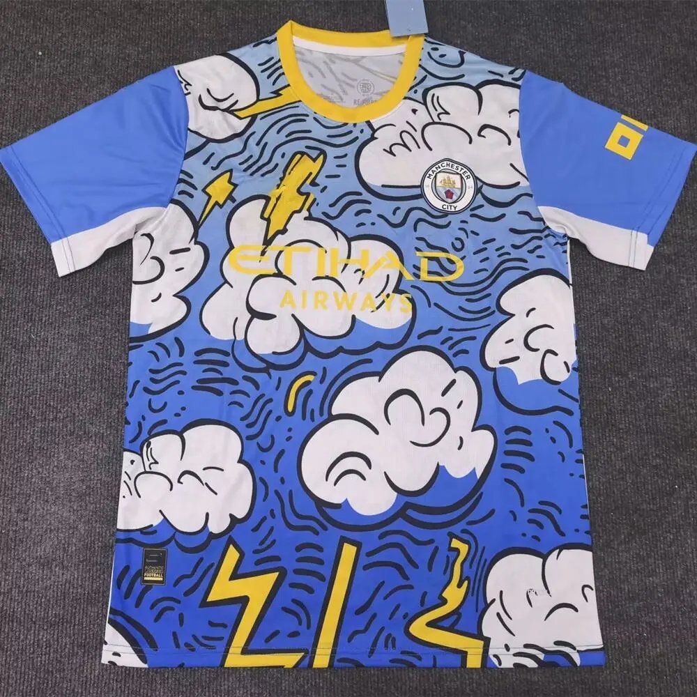 Manchester City Football Jerseys Short-Sleeve Jersey — 2526 Manchester City Special Edition Clouds