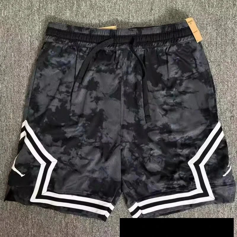 Black Mesh Panel Basketball Shorts With White Drawstring