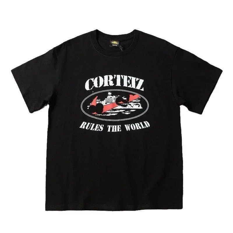 Cortez Graphic Print White Black Streetwear T-Shirt