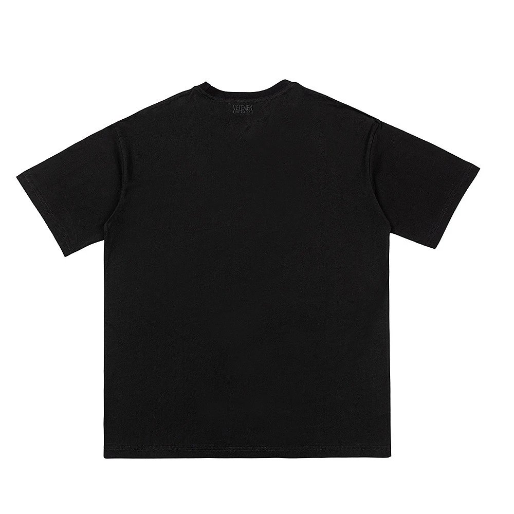 Black Cotton T-Shirt with Camera Icon and 'No Posts Yet' Graphic