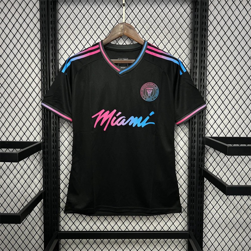 Inter Miami CF Football Jerseys Short-Sleeve Jersey — 2425 Miami Black Special Edition