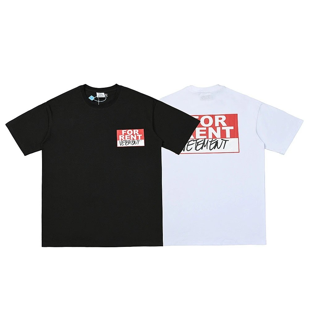 Vetements For Rent Black Graphic Print T-Shirt