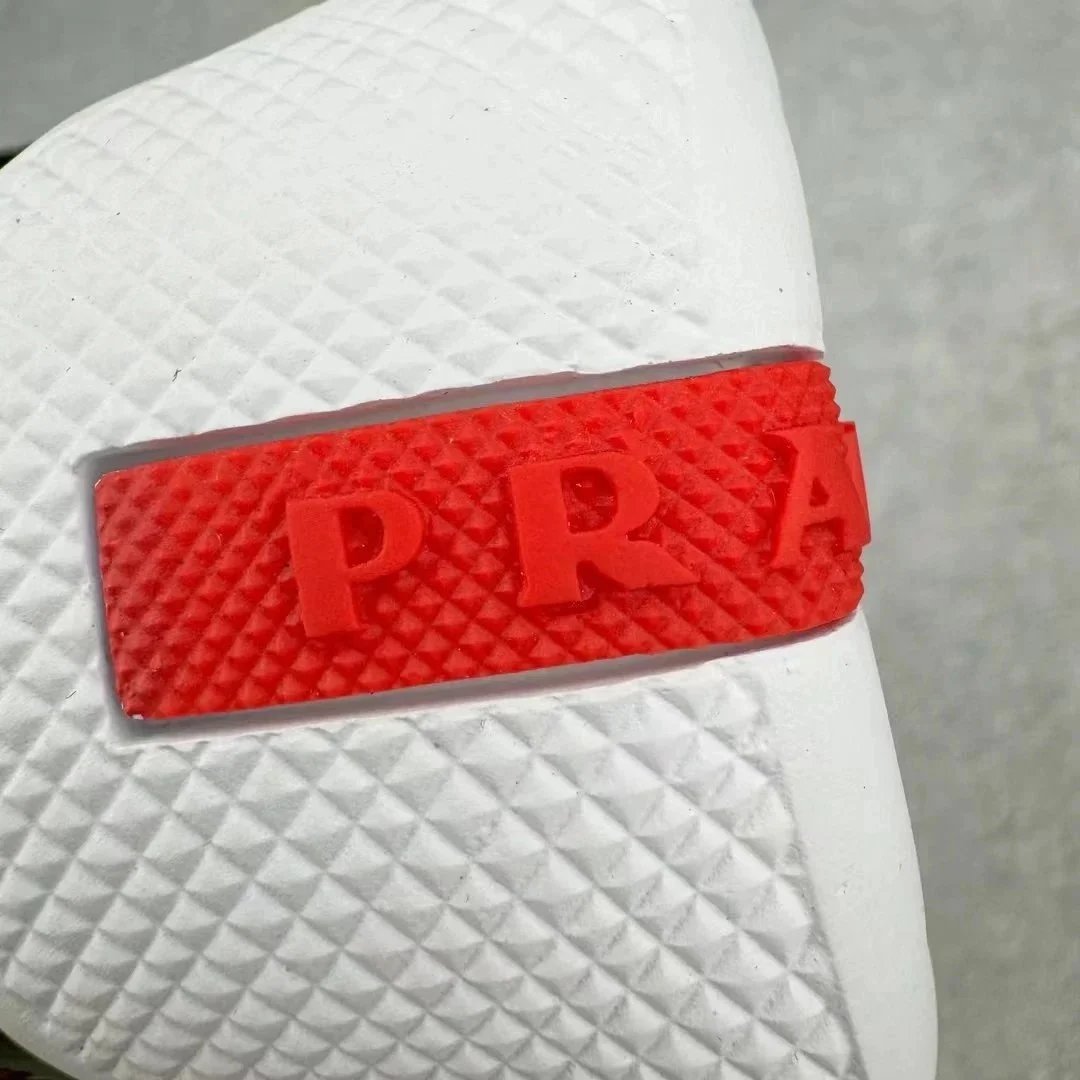 Prada Linea Rossa Black Silver Mesh Patent Leather Casual Sneakers
