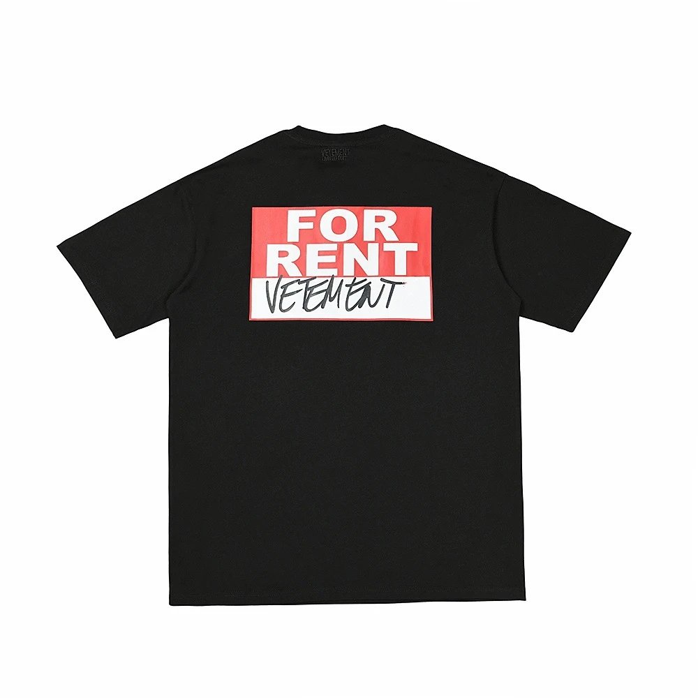 Vetements For Rent Black Graphic Print T-Shirt