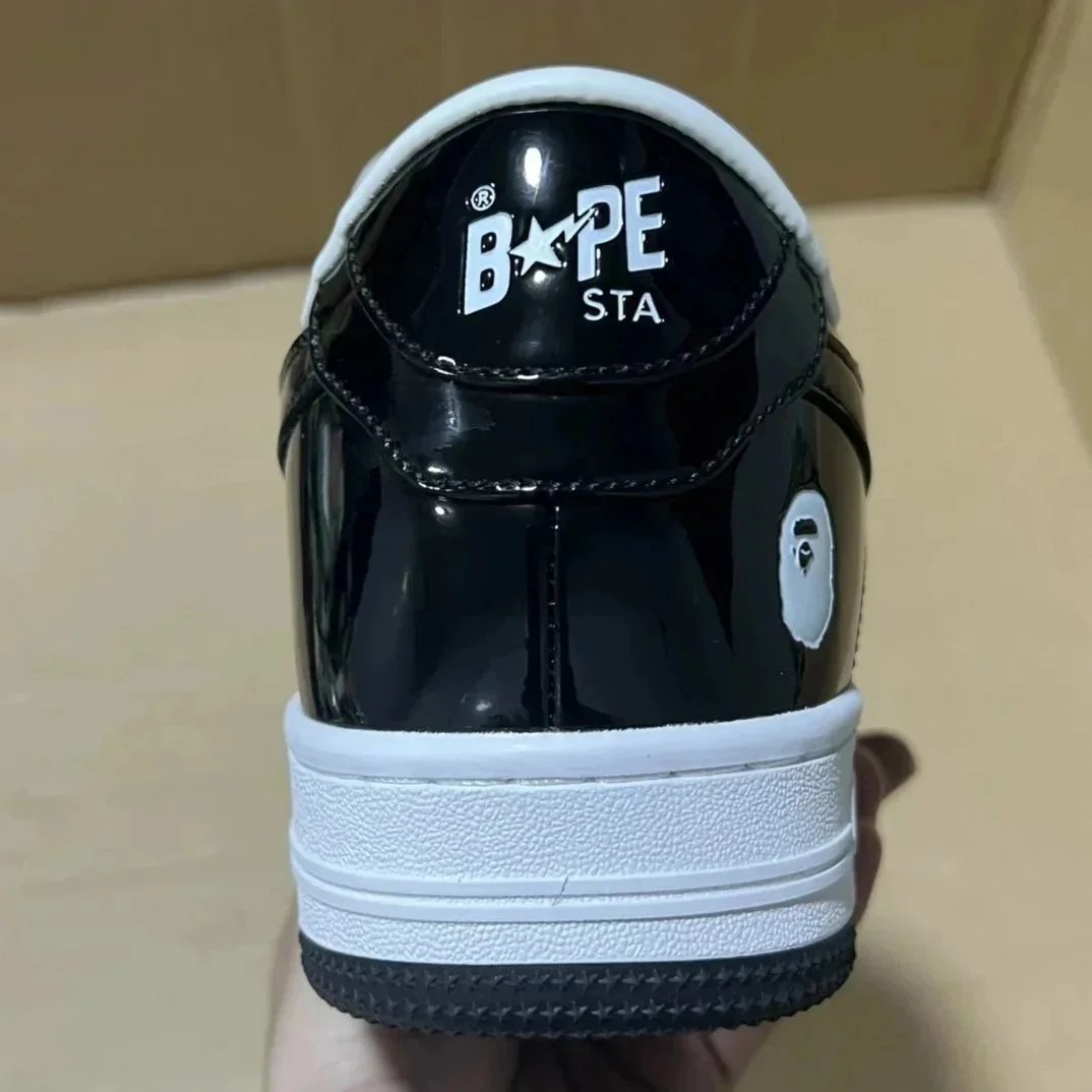 A Bathing Ape Sta 360-470 White Black Star Sneakers