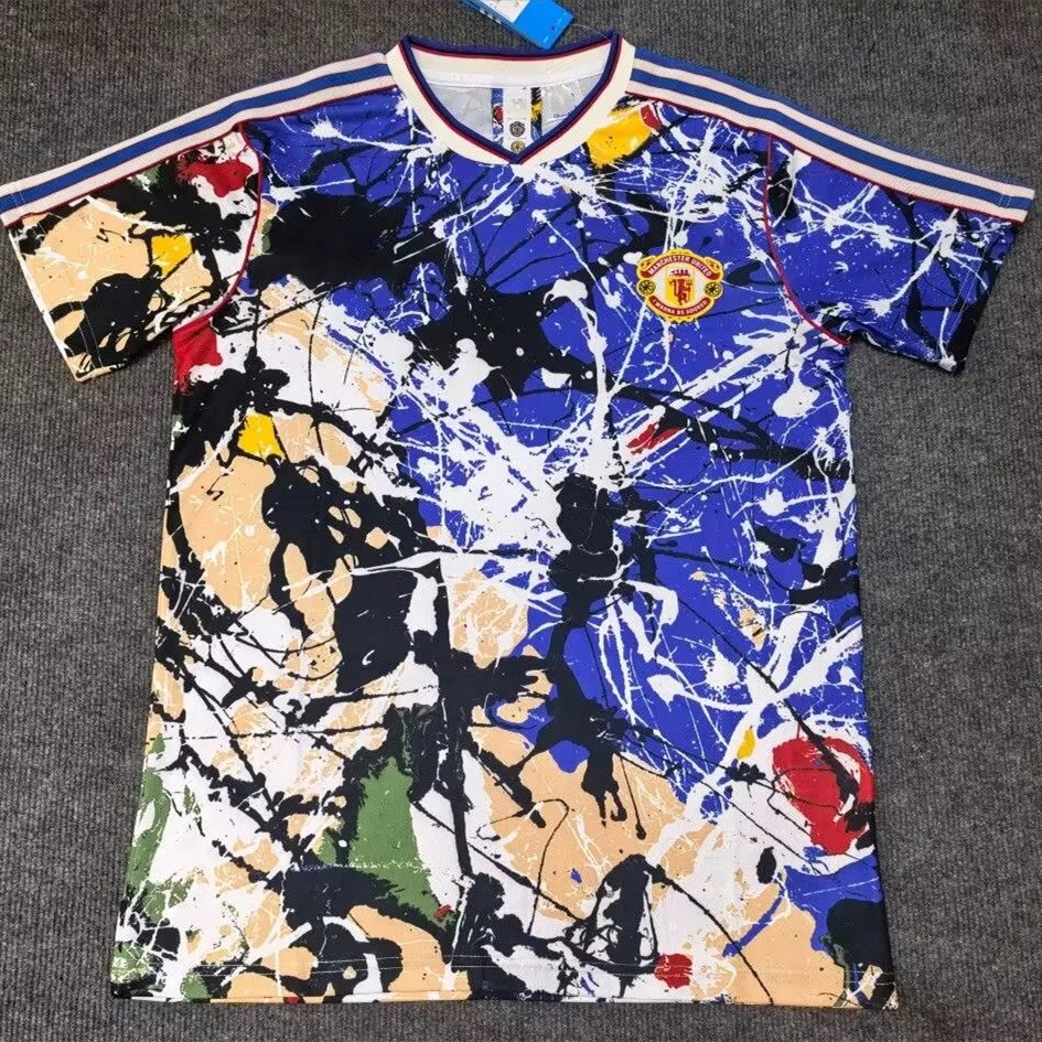 Manchester United Football Jerseys Short-Sleeve Jersey — 2526 Manchester United Camouflage Blue Special Edition