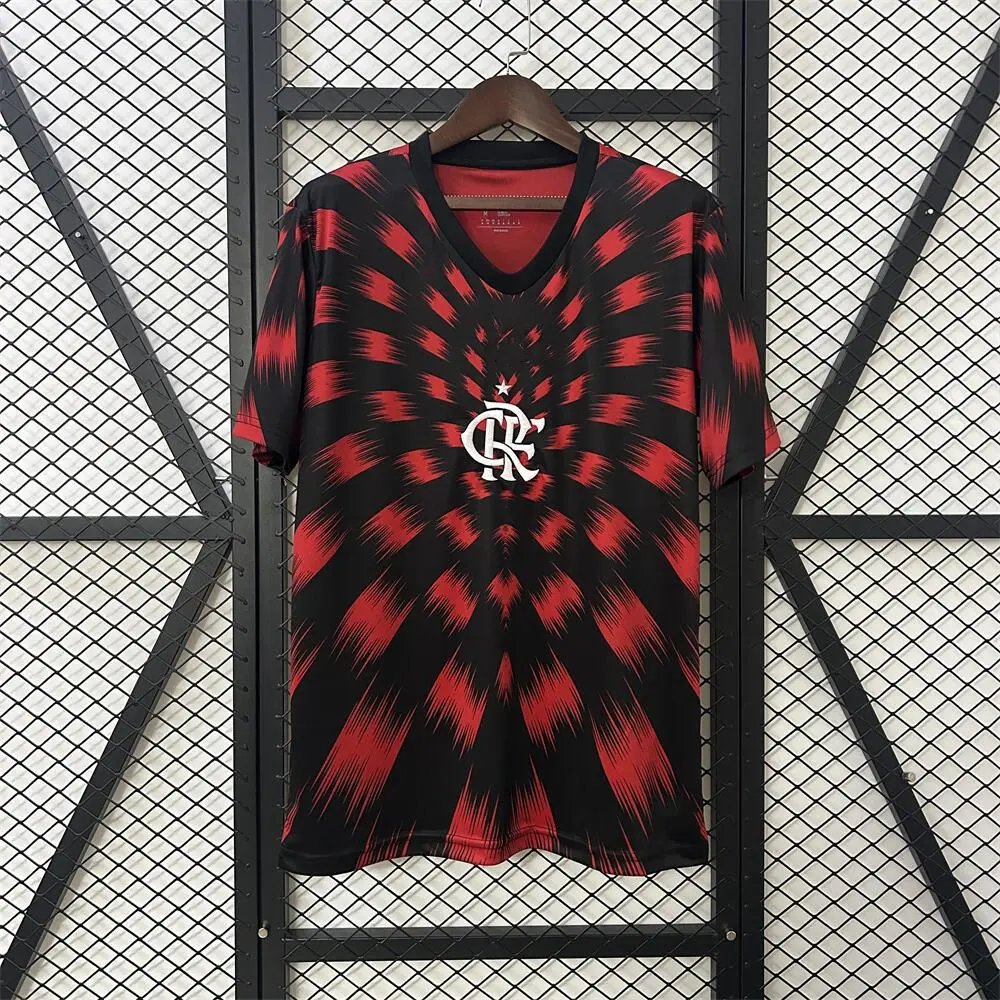 Flamengo Football Jerseys Short-Sleeve Club Crest Jersey — 2526 Flamengo training kit, red camouflage