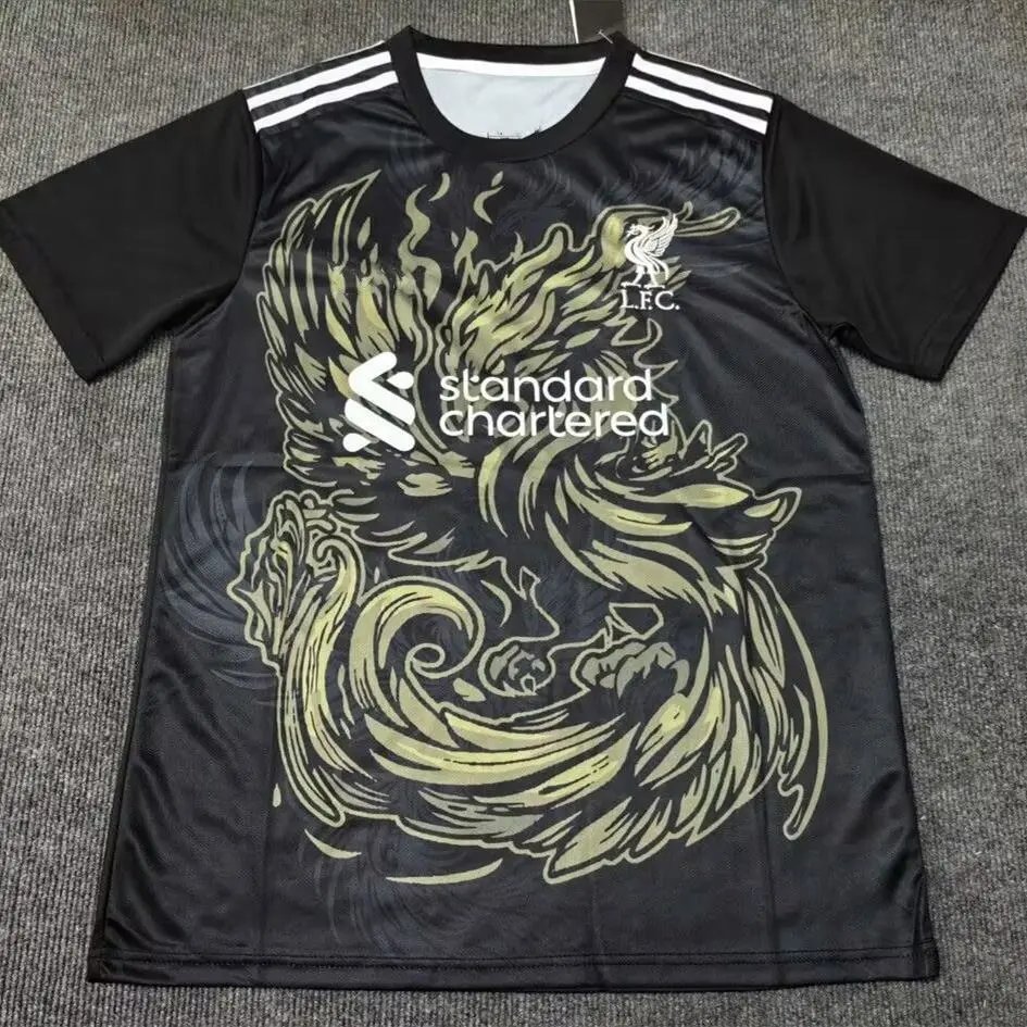 Chelsea Football Jerseys 120 Years Anniversary Jersey — 2526 Liverpool Black Golden Phoenix