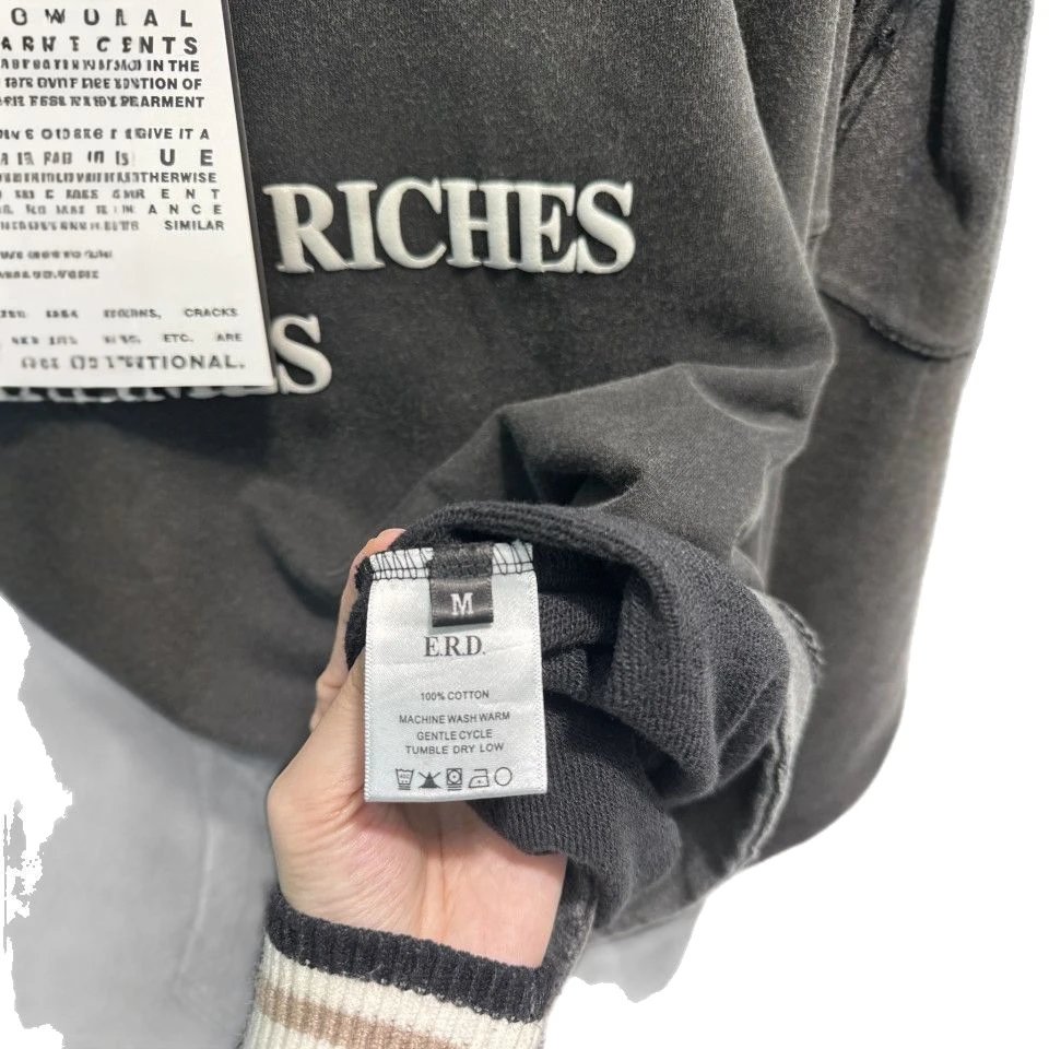 Washed Gray Oversized Hooded Sweatshirt