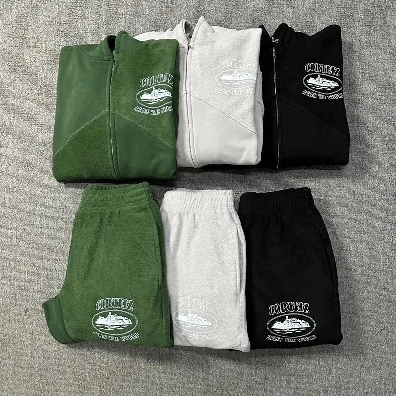 Oarney Hooded Zip-Up Green Sportswear Set