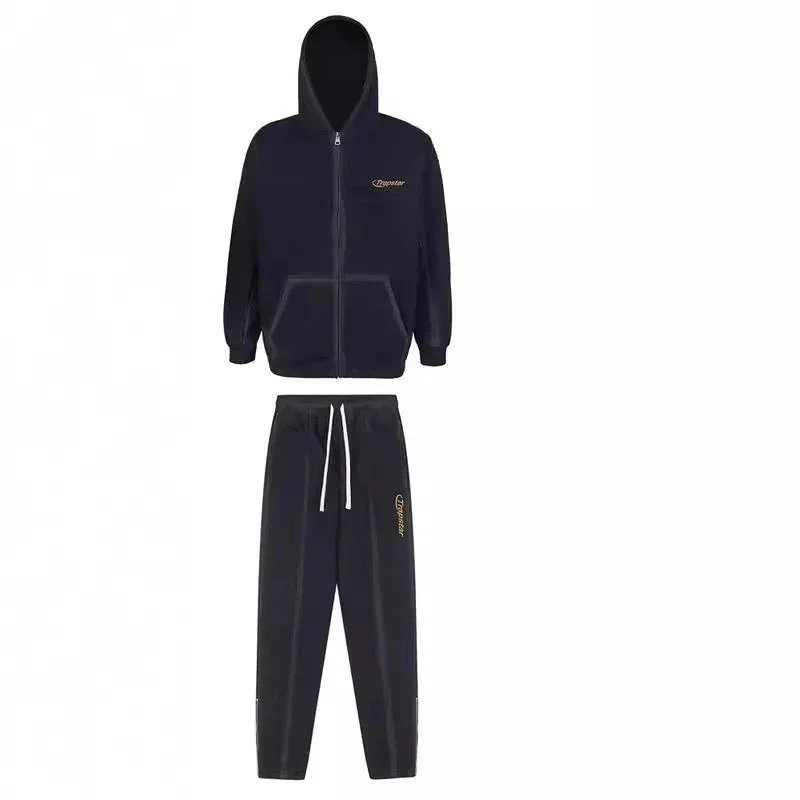 Triposter Zip-Up Hoodie And Jogger Pants Set Light Gray Blue Sporty