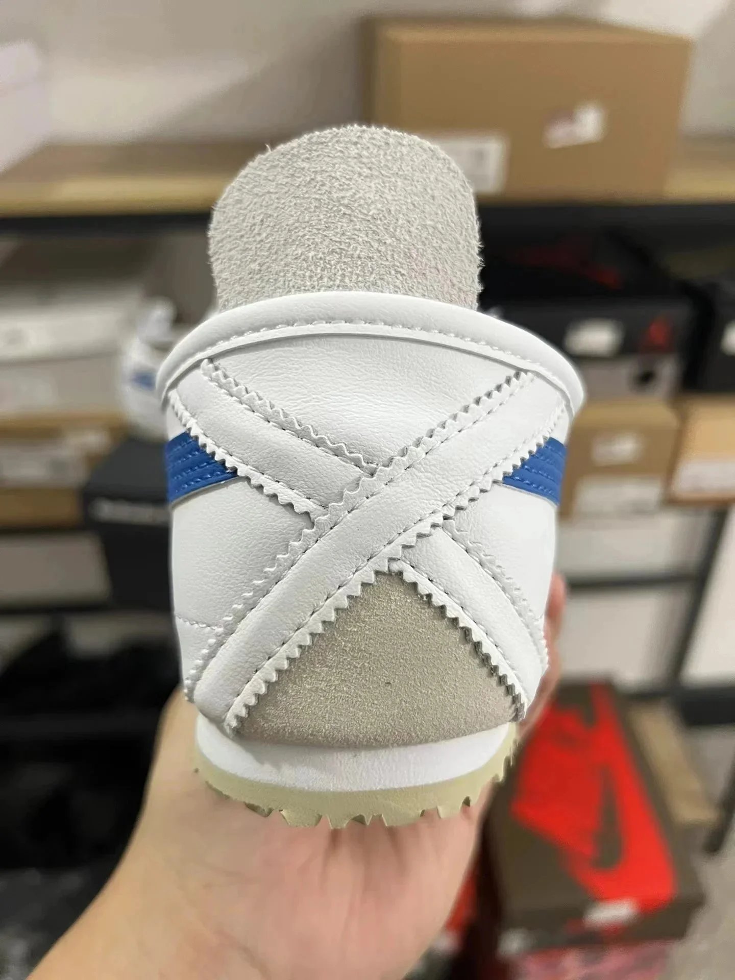 Onitsuka Tiger Mexico 66 White Blue Red Classic Sneakers