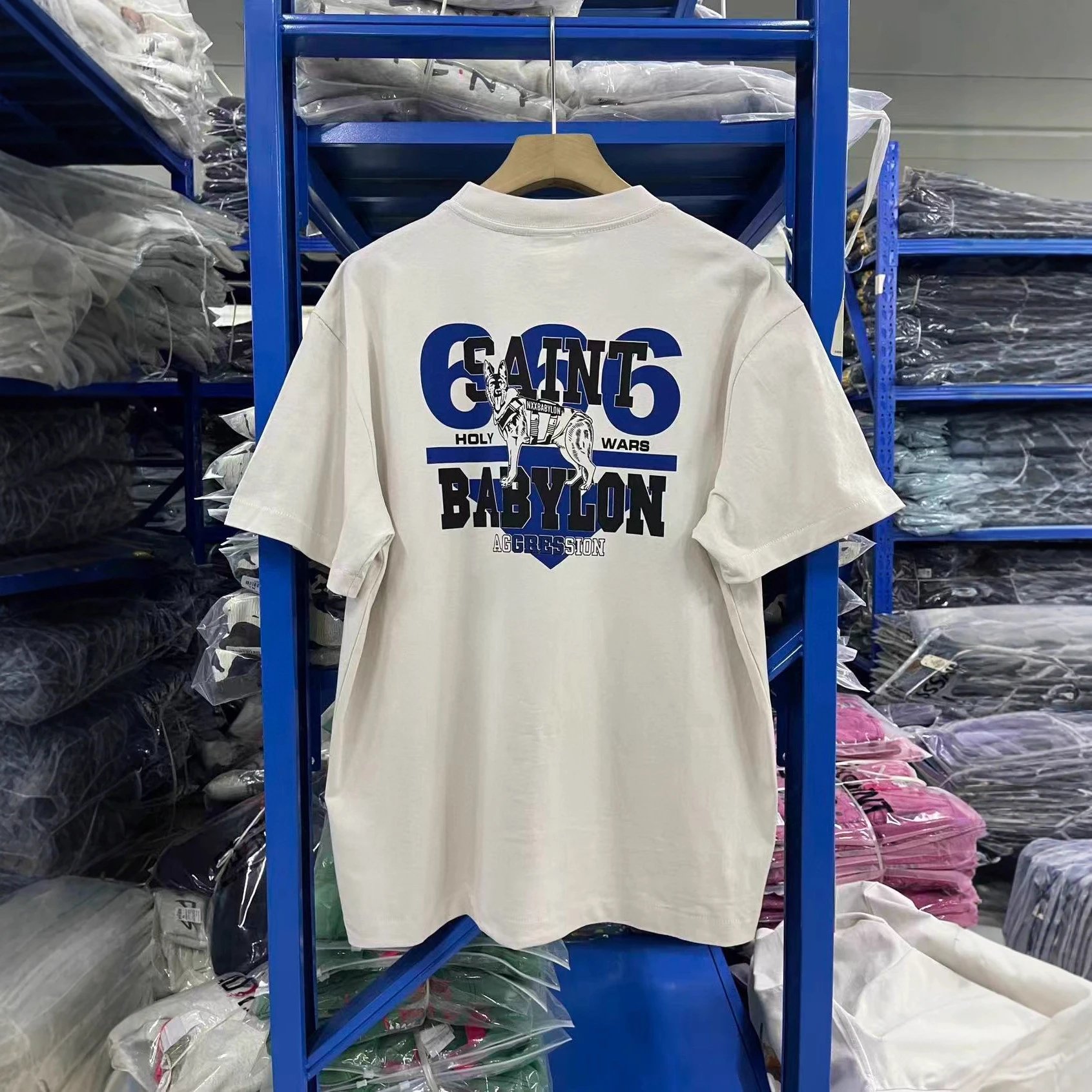 Saint Babylon White Graphic Oversized T-Shirt