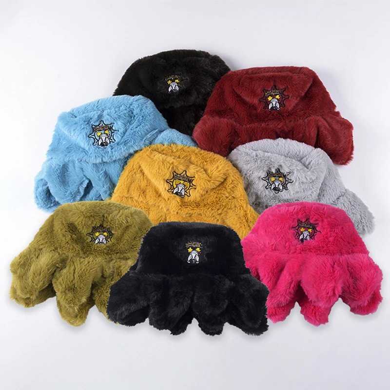 Faux Fur Octopus Hat Black Novelty Accessory