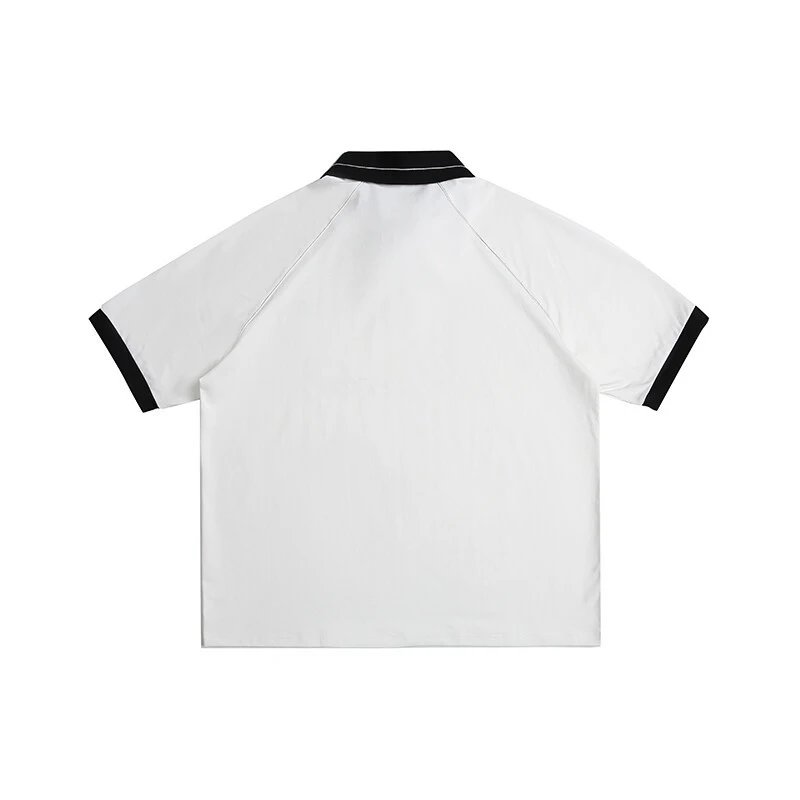 Blazeclo Classic White Black Trim Polo Shirt