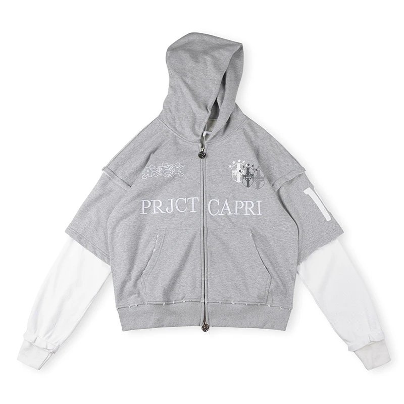 PRJCT Red Embellished Graphic Hoodie