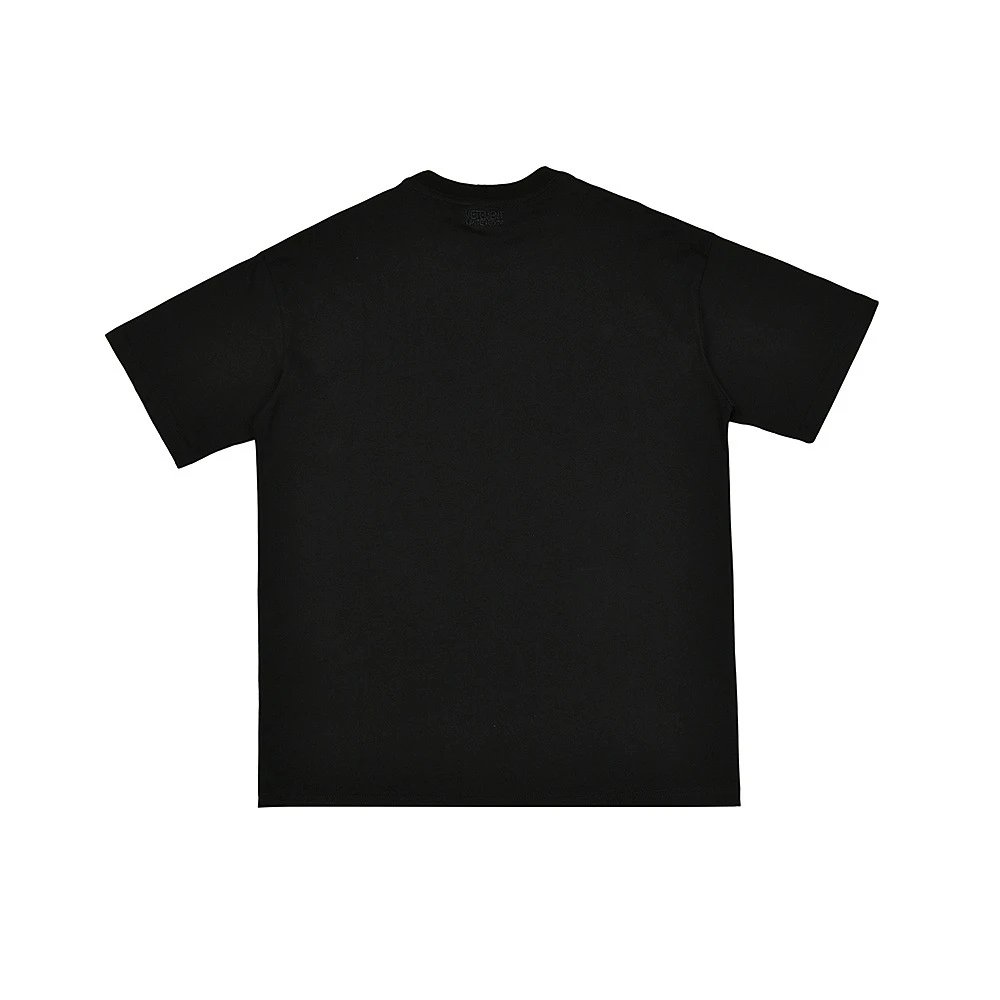 Black Cotton Crew Neck Short Sleeve T-Shirt