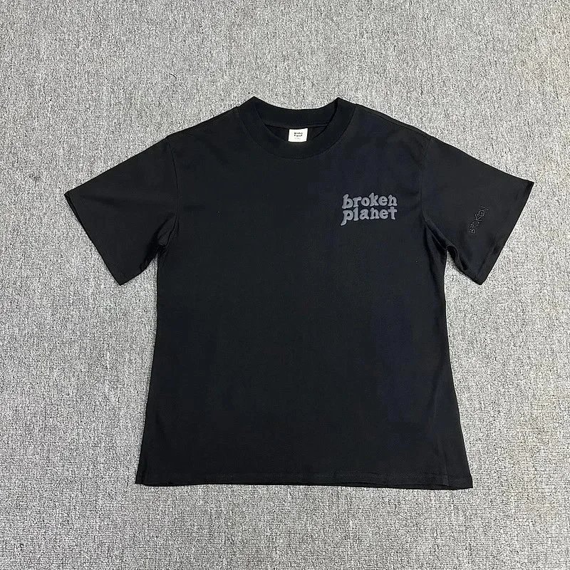 Broken Planet Black Graphic Print Streetwear T-Shirt