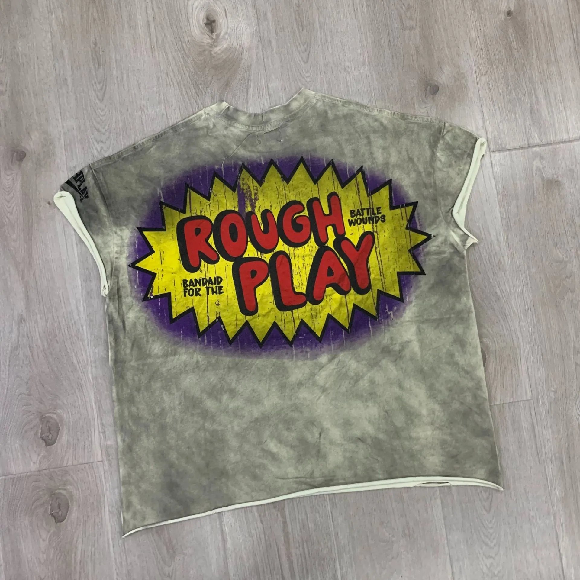 Roughplay Beavis And Butt Head Gray Acid Wash Graphic T-Shirt