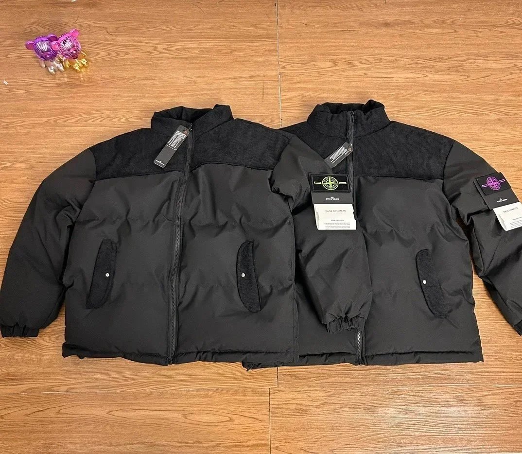 Stone Island Black Compass Logo Hooded Jacket