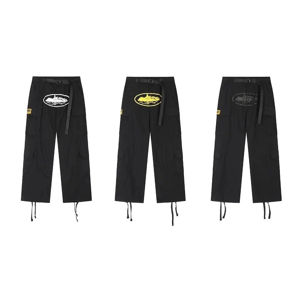 Corteiz Black Graphic Print T-Shirt And Cargo Pants Set