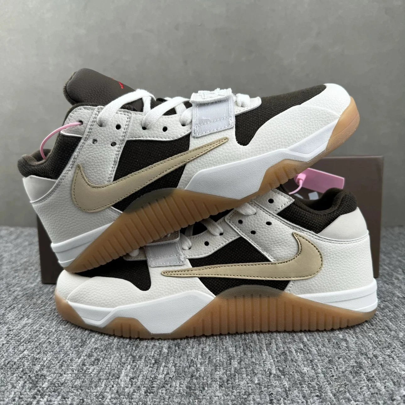 Nike Travis Scott Cactus Jack White Beige Casual Sneakers