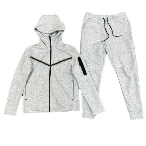 Tech Fleece Hoodie and Jogger Set Gray Black Beige White Sporty