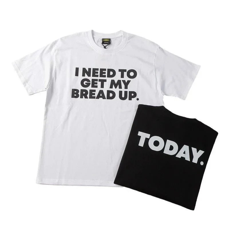 Graphic Tee White Bold Text Casual T-Shirt