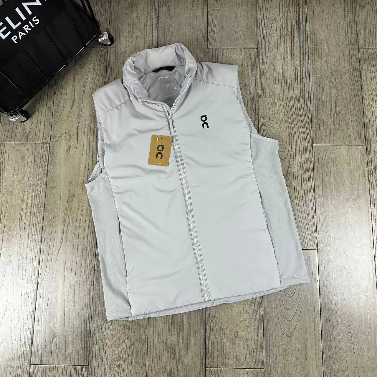 On Vests Zip-Up Padded Vest — Light gray