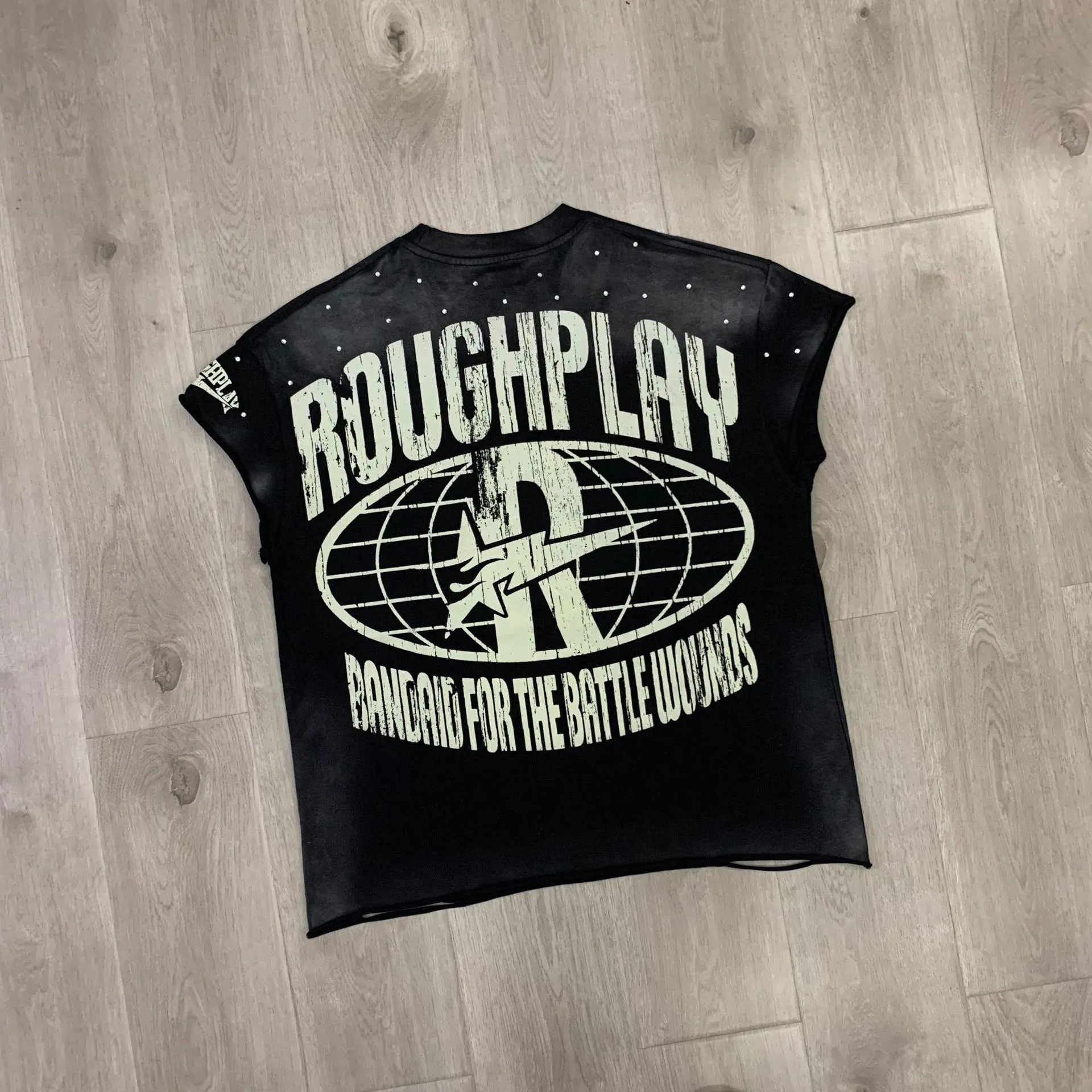 Rough Trade Black Graphic Sleeveless Tee