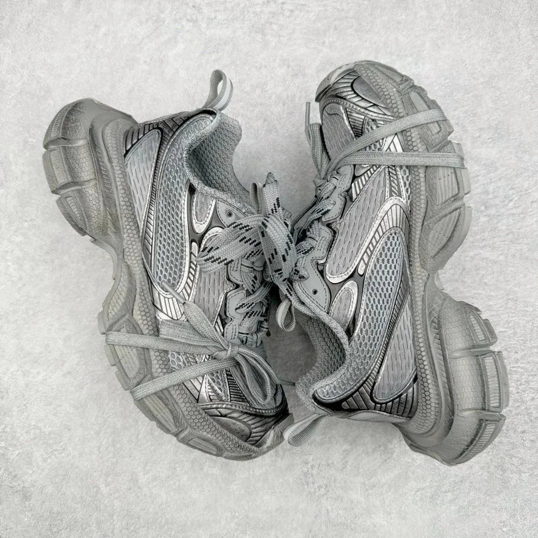 Balenciaga Track 2 Silver Metallic Chunky Sneakers