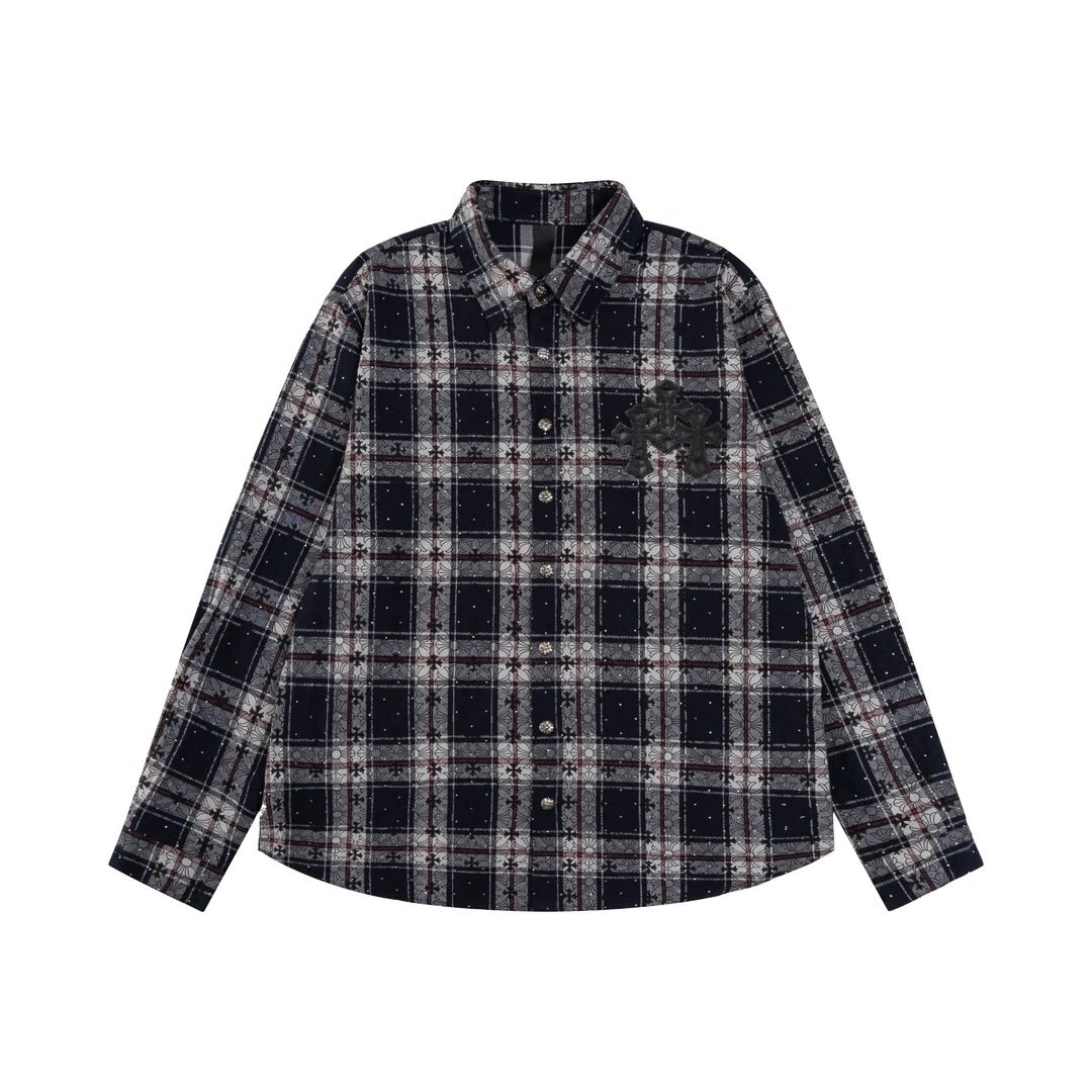 Unknown Floral Plaid Black Red Beige Casual Button-Up Shirt