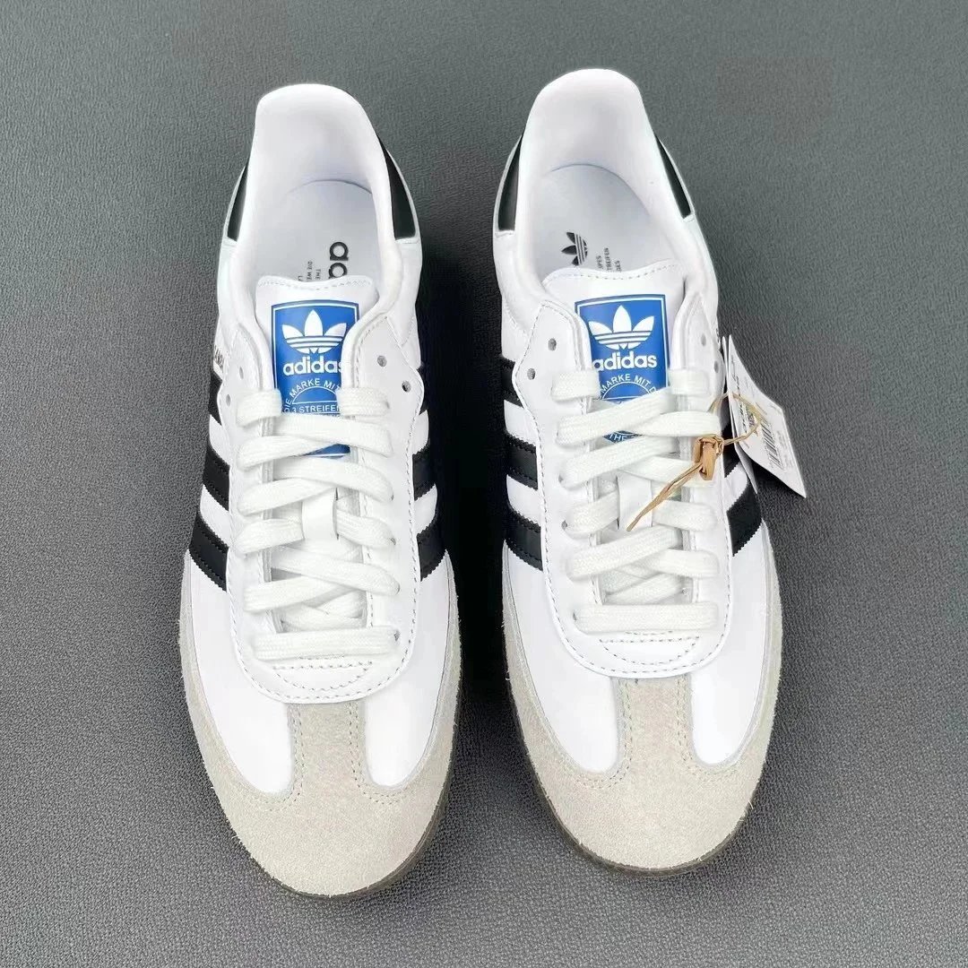 Adidas Samba White Black Classic Leather Sneakers