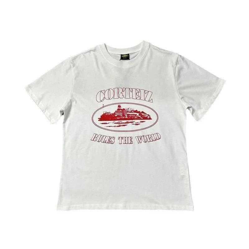 Corteiz White Graphic Print Casual T-Shirt