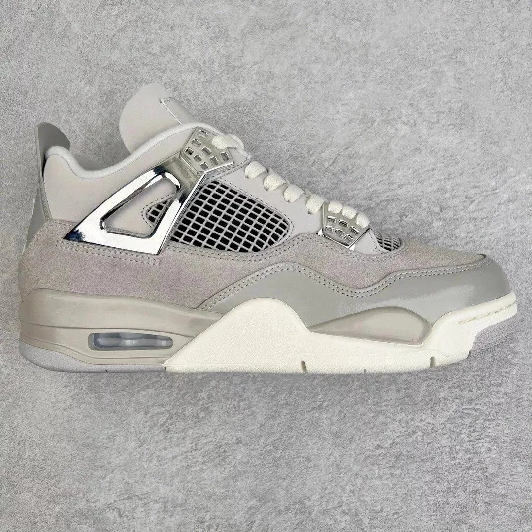 Nike Air Jordan 4 White Black Cement Retro Sneakers