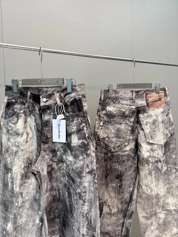 Acne Studios CN 180/80A Grey Distressed Denim Jeans