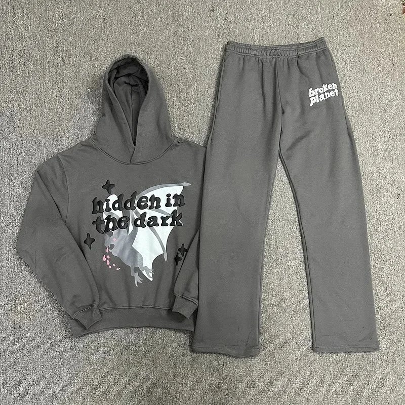 Broken Planet Hoodie and Jogger Set Multicolor Cosmic Graphic Streetwear