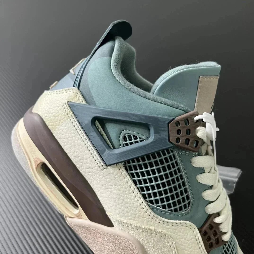 Nike Air Jordan 4 Mint Green White Brown Retro Basketball Sneakers