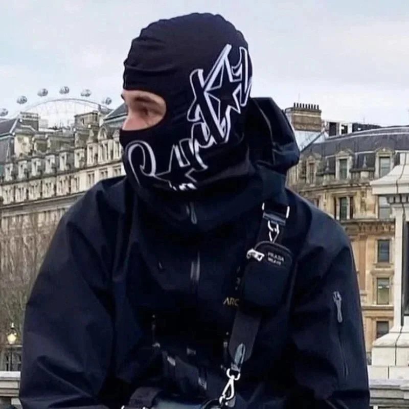 Cali Star Print Blue Pink Black White Green Navy Balaclava