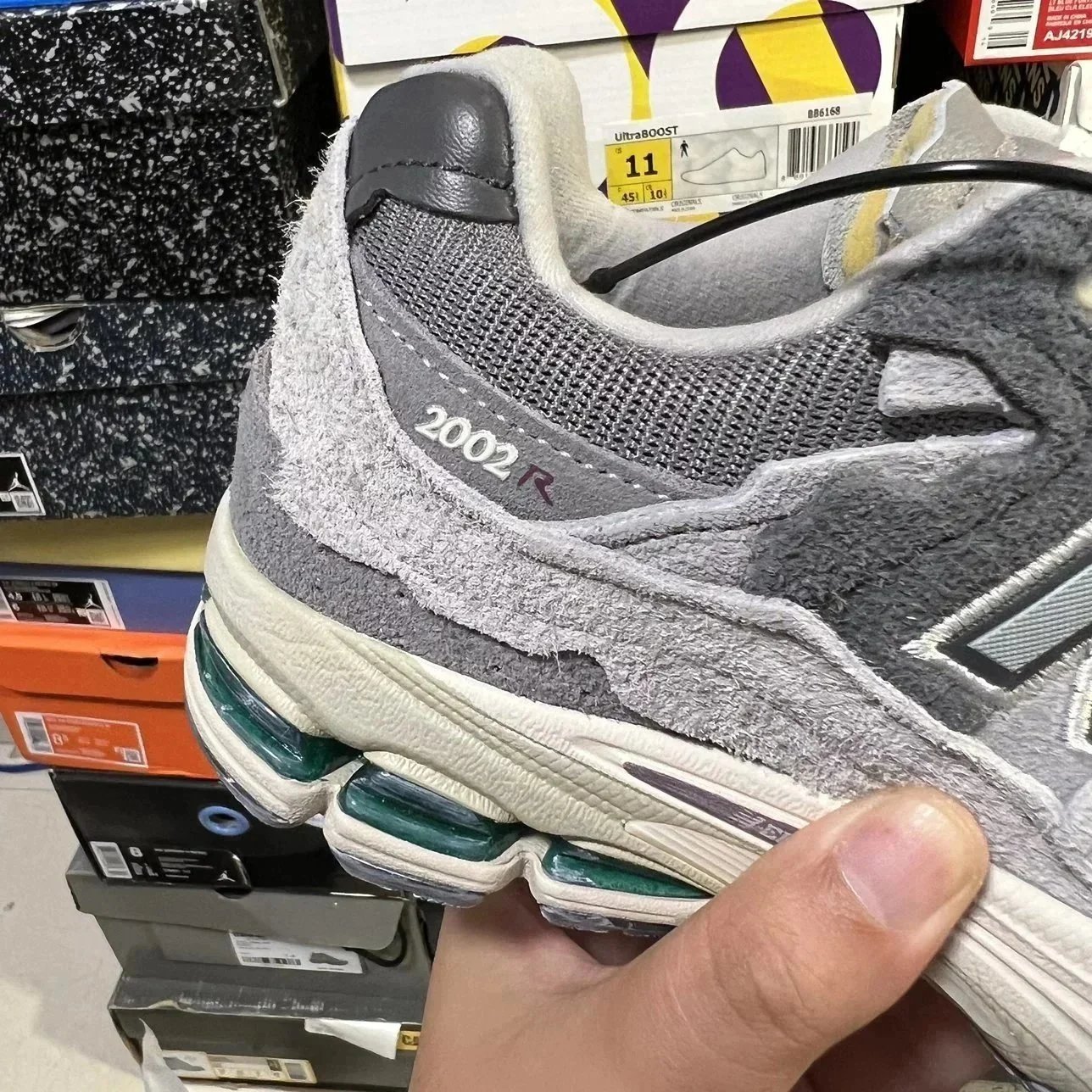 New Balance 2002R Grey Distressed Retro Running Shoes