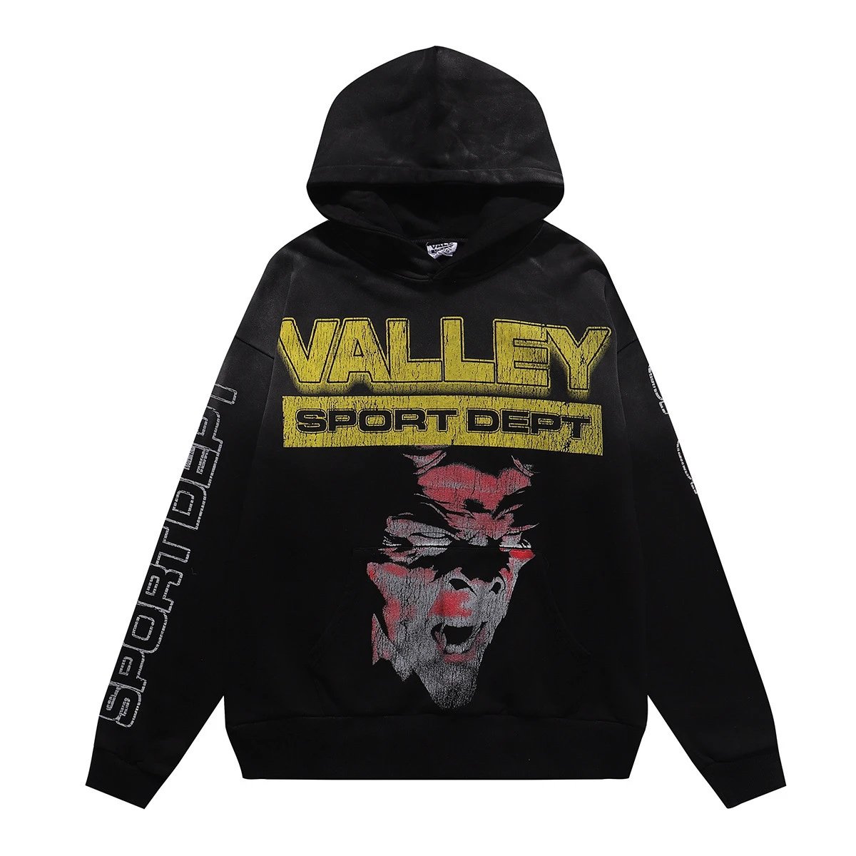 Valley Sport Dept Black Graphic Hooded Sweatshirt