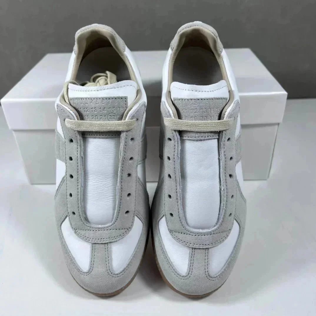 Maison Margiela Replica White Suede Leather Casual Sneakers