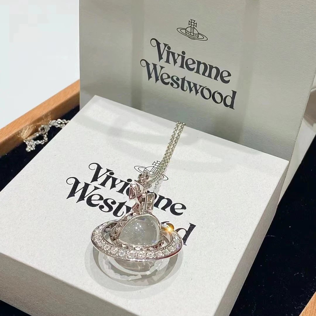 Vivienne Westwood Orb Silver Crystal Punk Jewelry Set