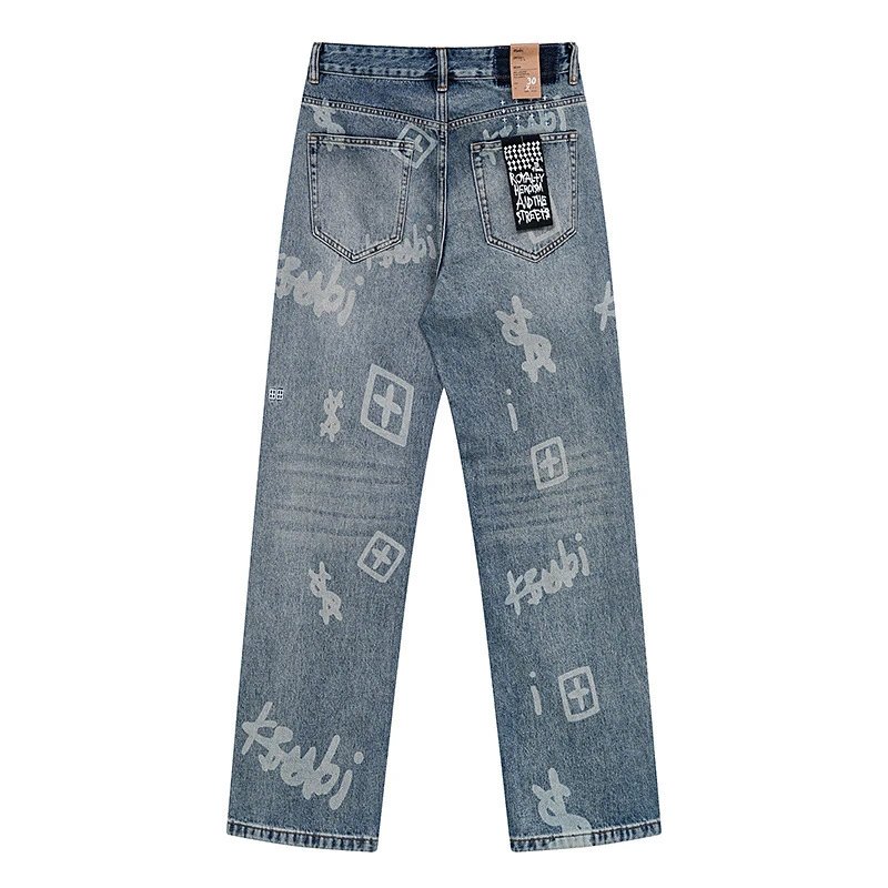 Freaky Jeans 30 Light Blue Distressed Streetwear Denim Pants