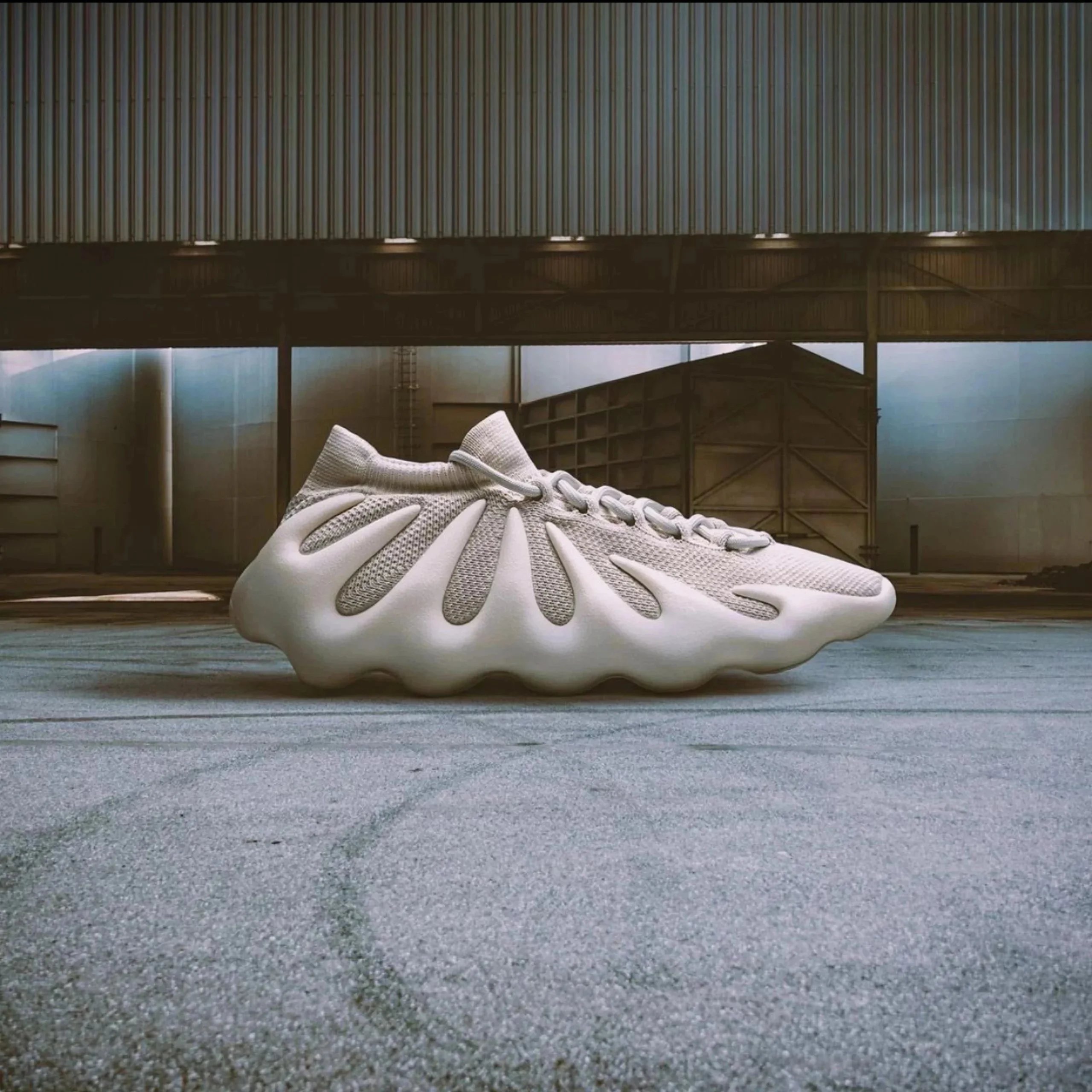 Adidas Yeezy Foam Runner White Knit Sneakers