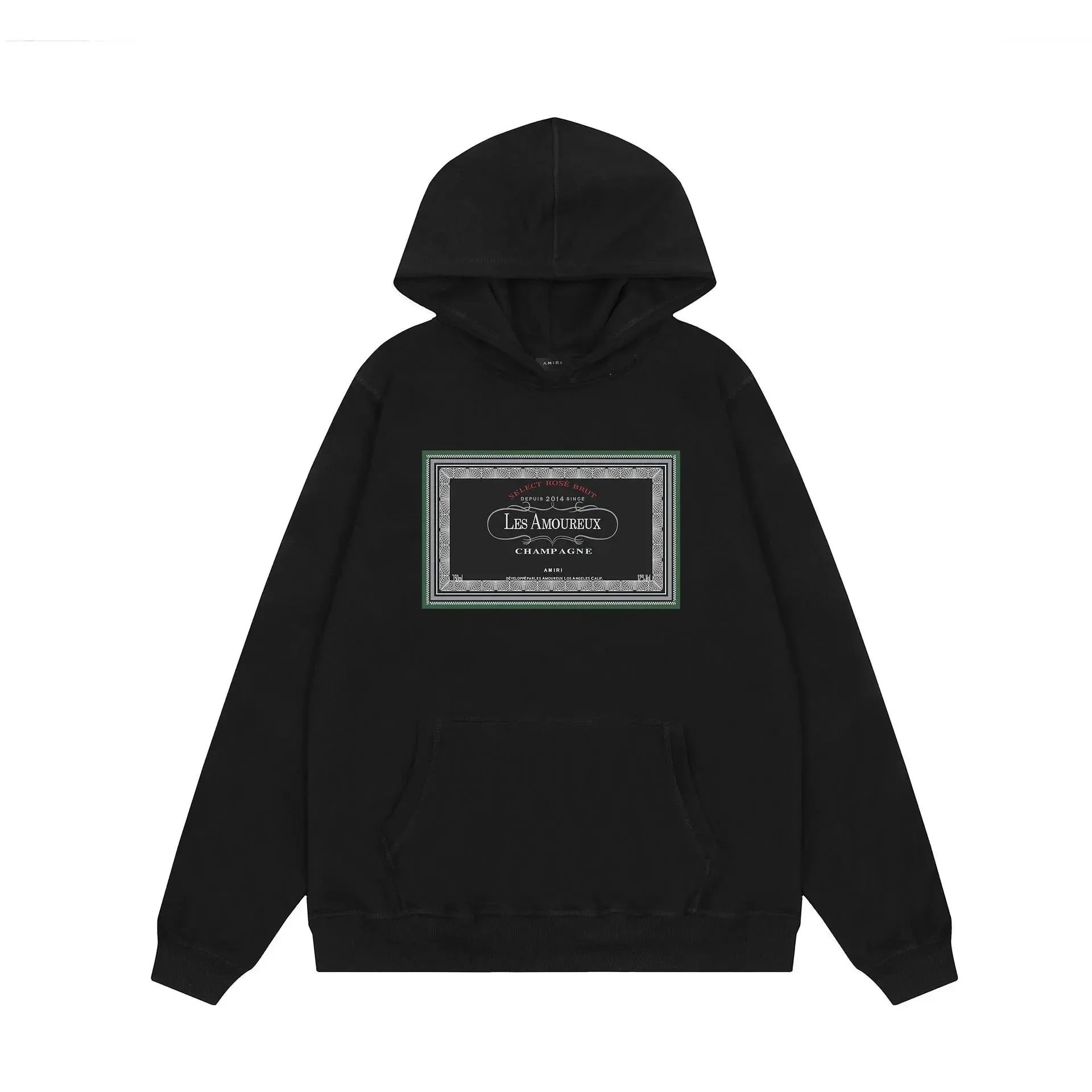 Amiri Hooded Sweatshirt Black Light Blue Gray Graphic Print