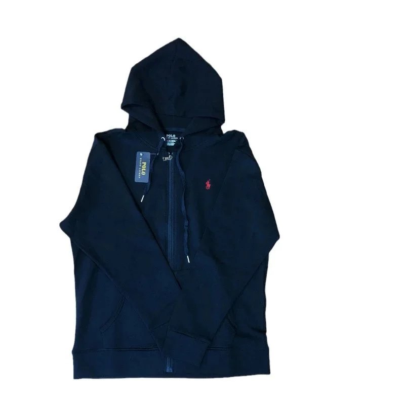 Polo Ralph Lauren Black Red Logo Full Zip Hoodie Set
