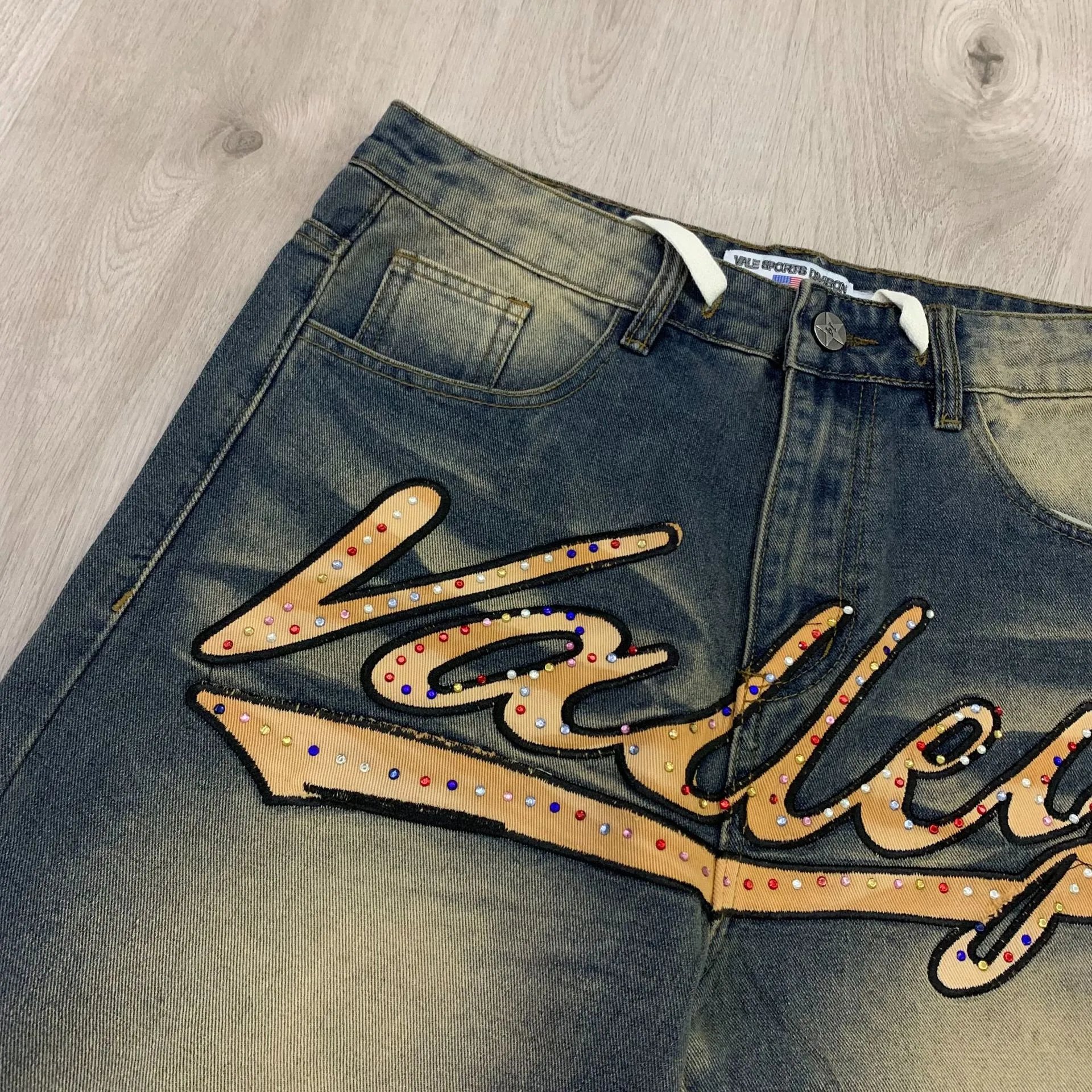 Valley Denim Shorts Blue Distressed Washed Streetwear