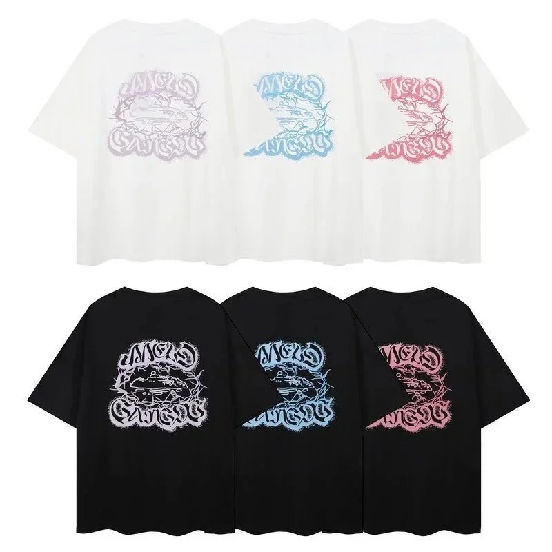 Graphic Print T-Shirt Black White Oversized Streetwear